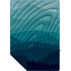 Rumpl Original Puffy Blanket - Printed 1-Person -Outdoors Shop TPPB BRF 1BLUE RIDGE FADE OGPUFFY 1P FLATLAY 1