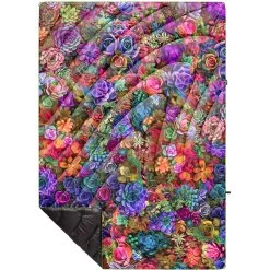 Rumpl Original Puffy Blanket - Printed 1-Person -Outdoors Shop TPPB SUC 1 PSYCHEDELIC SUCCULENT OGPUFFY 1P FLATLAY 1